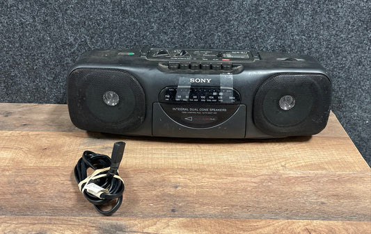 Vintage 1990s Sony CFS-B11 Boombox Cassette Player AM/FM Radio Portable