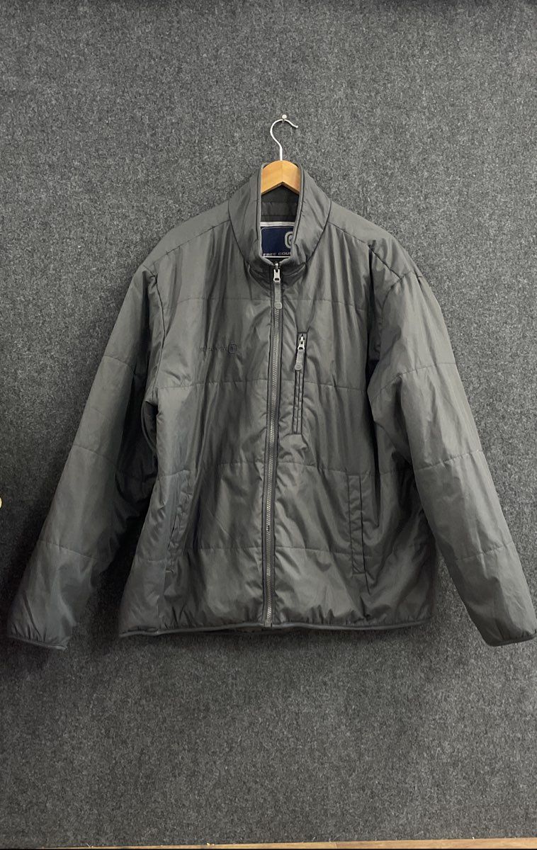 Free Country Men's Gray Quilted Puffer Jacket Full Zip Insulated Sz XXL