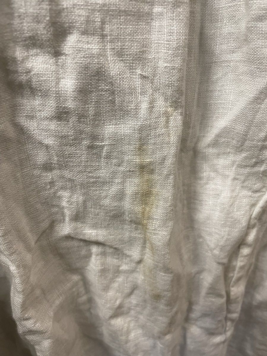 Laura Gotti Women's White 100% Linen Lace-Up Maxi Dress Made in Italy Sz M