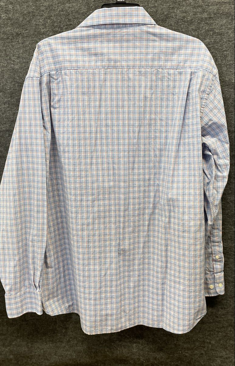 Jos. A. Bank Men's Traditional Fit Long Sleeve Button Up Shirt Blue Plaid XL