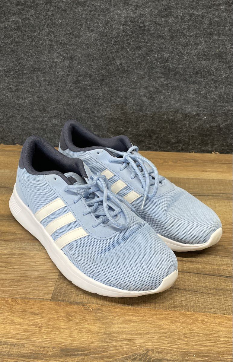 Adidas Lite Racer Blue White Running Shoes Size 8.5