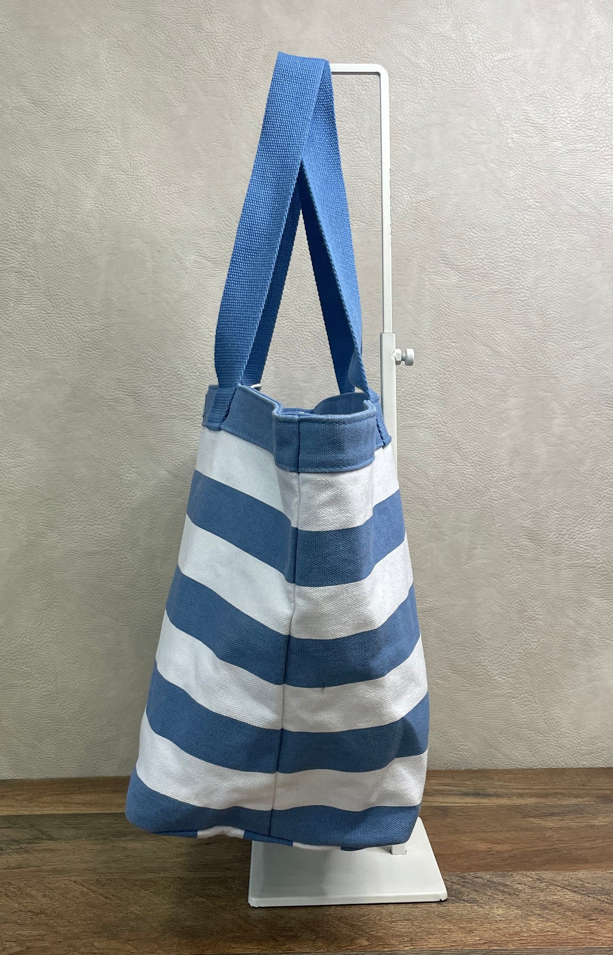 Dolce & Gabbana Blue White Striped Canvas Light Blue Fragrance GWP Tote Bag