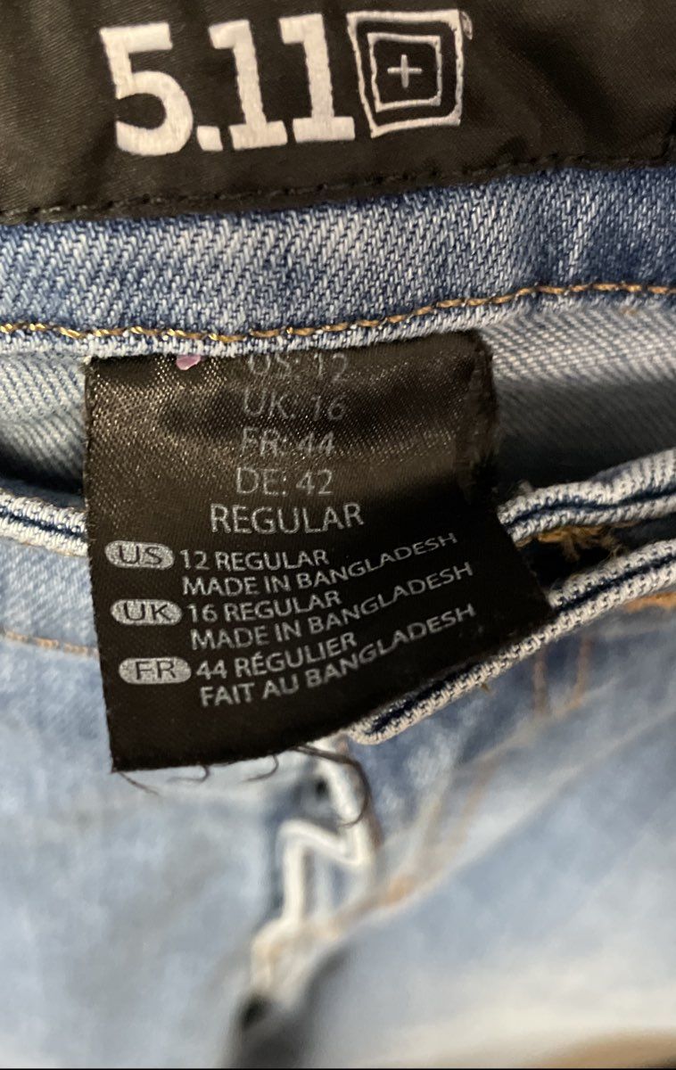 5.11 Tactical Women's Defender-Flex Jeans Light Wash Blue Sz 12 Regular