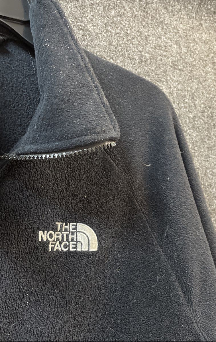 The North Face Men's Black Full Zip Fleece Jacket Embroidered Logo Size M