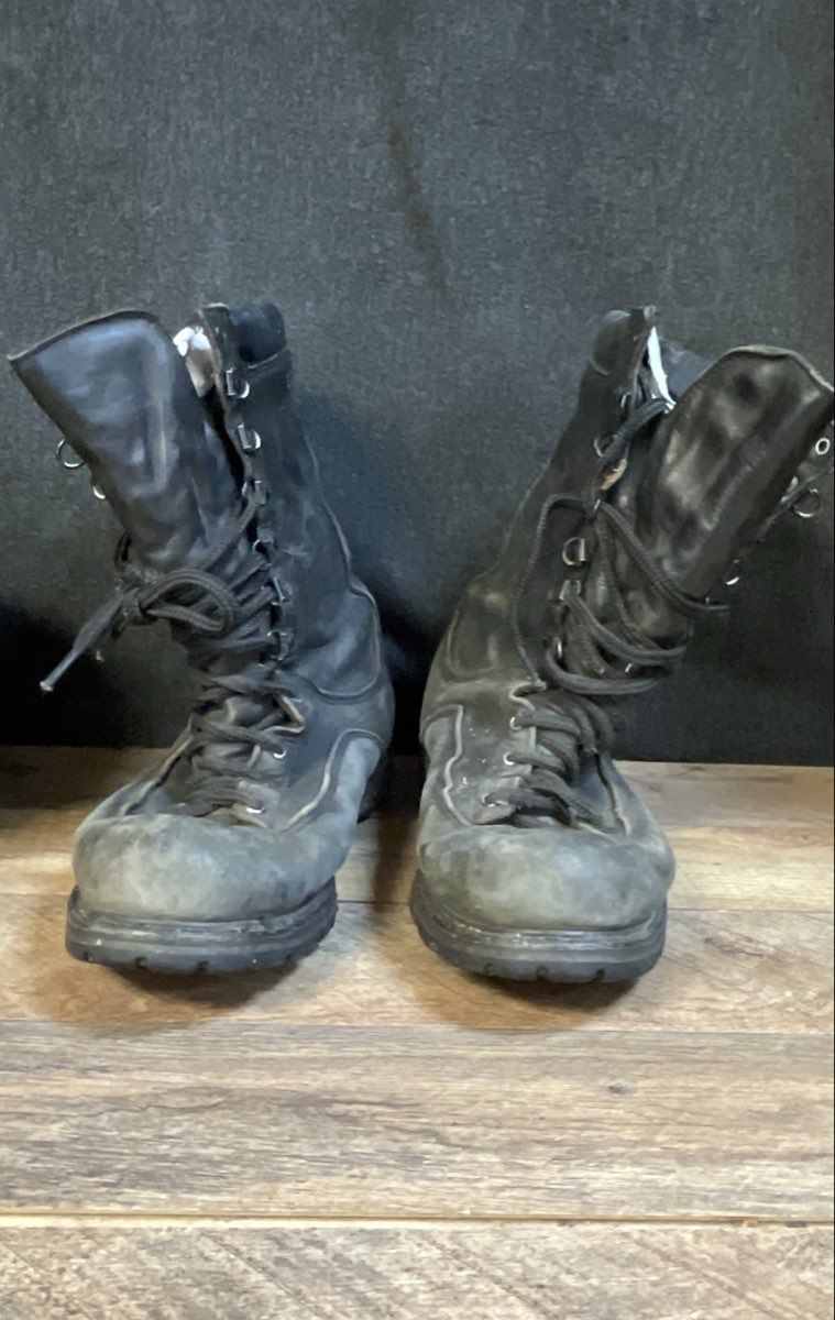 Matterhorn Tactical Black Leather Combat Boots Vibram Sole Men's Size Unknown