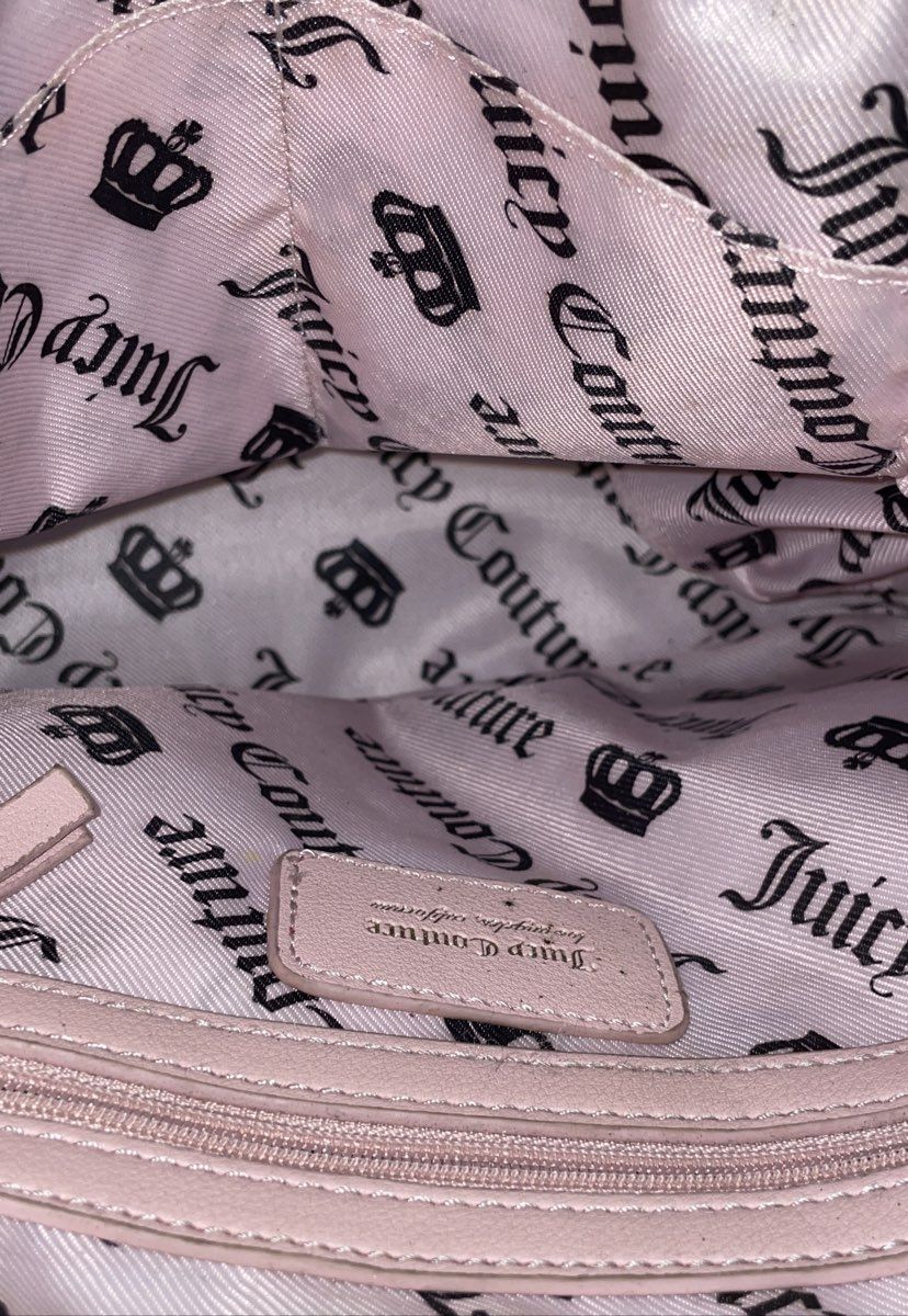 Juicy Couture Pink Monogram Satchel Bag Heart Coin Purse Crossbody