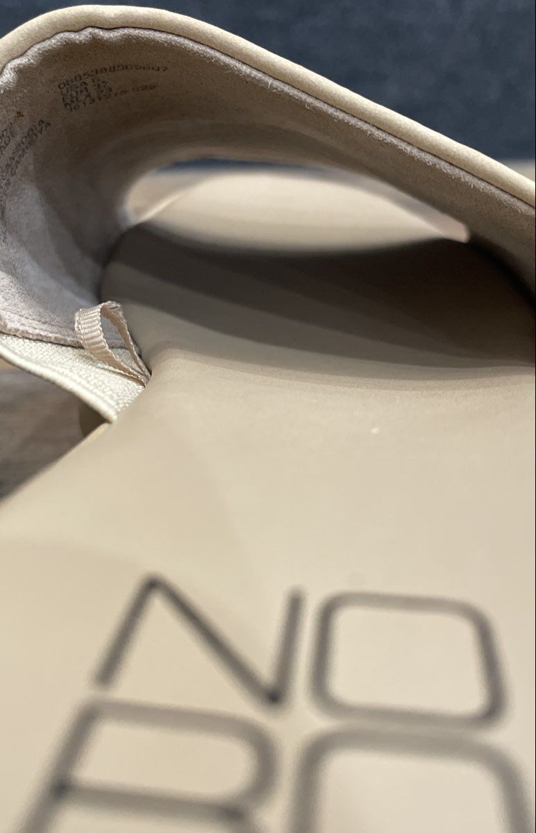 Nobo No Boundaries Cream Platform Slides Wavy Sole Women's Size 6