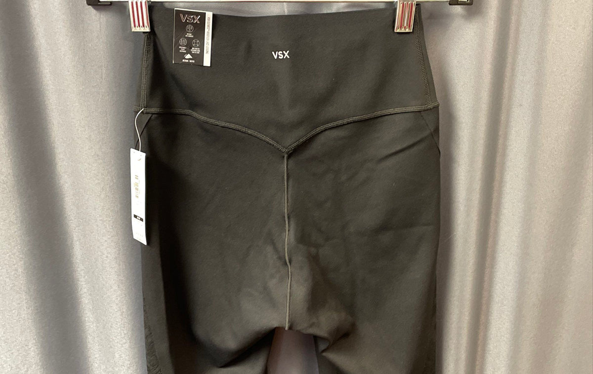 VSX Victoria's Secret Women's Black Roseflex Lace Leggings Sz M 25" Inseam NWT