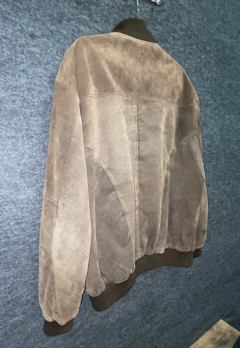 Boston Harbour Men's Brown Suede Bomber Jacket Vintage 90s Y2K Sz M