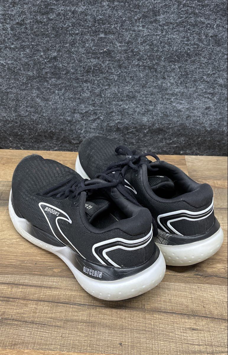 Brooks Glycerin 21 Black White Women's Running Shoes Wide D Size 8.5