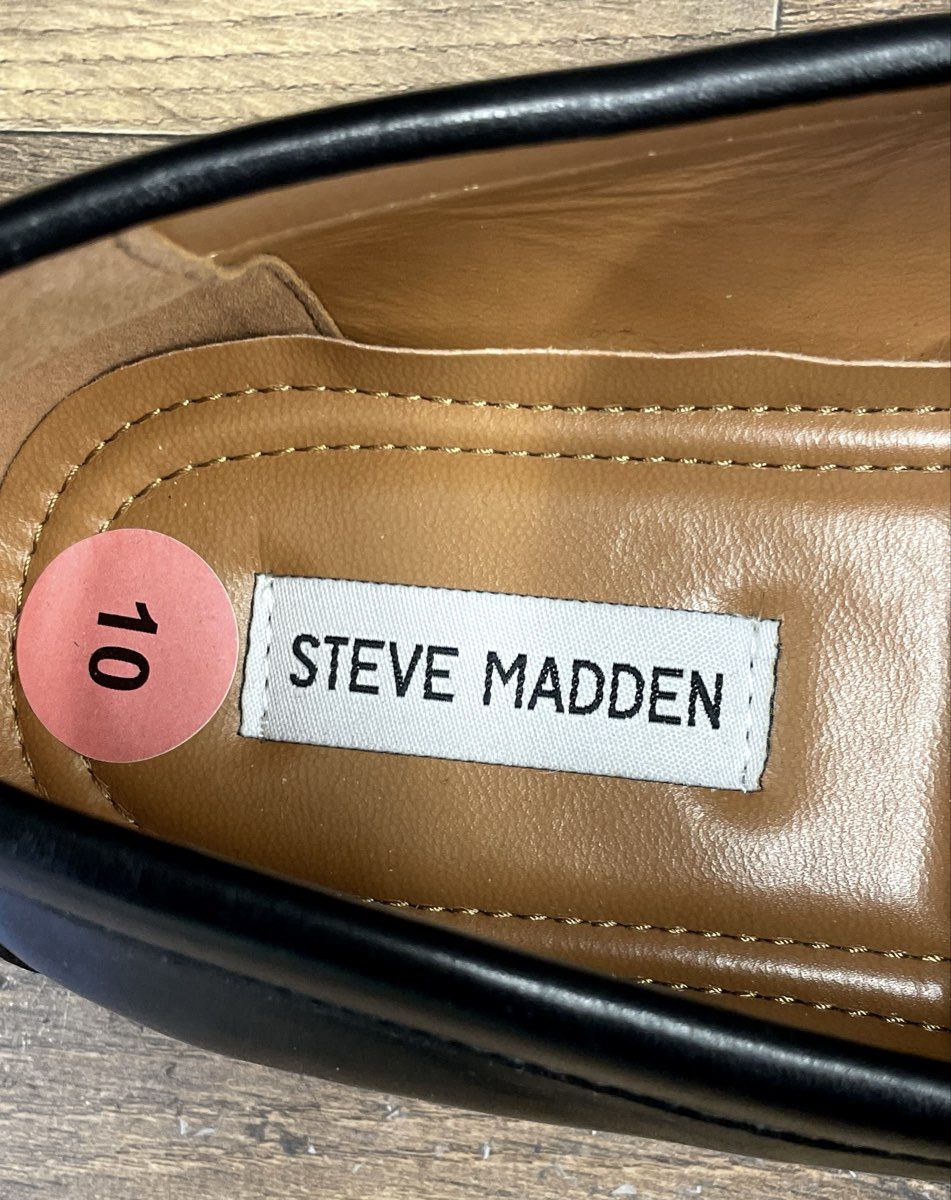 Steve Madden P-PARLAY Black Bit Loafer Dress Slip On Shoes Men's Size 10