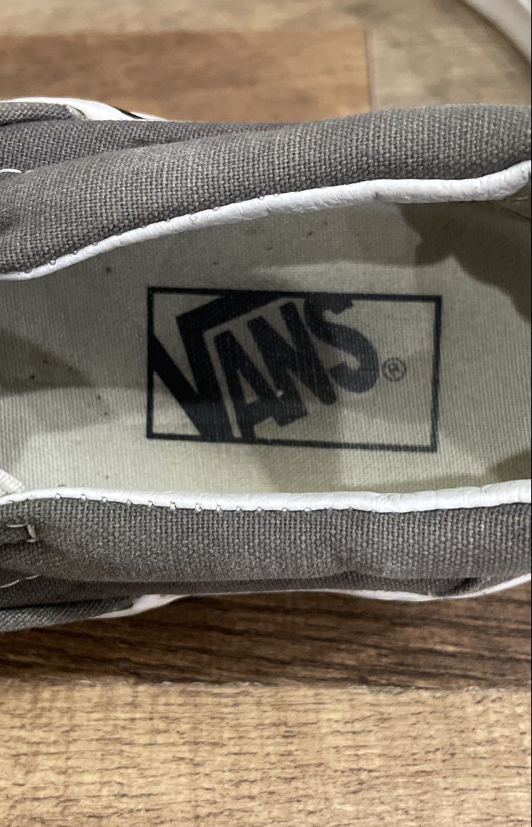 Vans Classic Slip-On Charcoal Grey Canvas Skate Shoes Men's 5 Women's 6.5