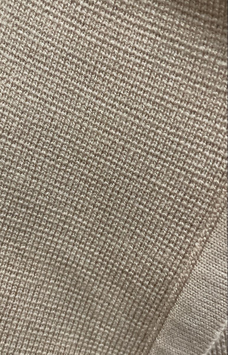 Anrabess Women's Open Front Cardigan Sweater Jacket Pinkish Tan Ribbed Sz M