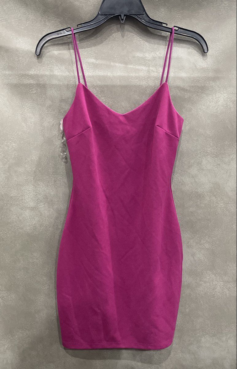 Birch and Stone Women's Purple Rhinestone Low Back Evening Bodycon Dress Sz S