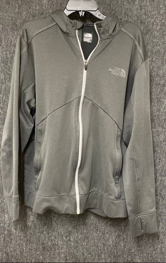 The North Face Men's Dark Gray Athletics Full Zip Hoodie Thumbholes Sz XL