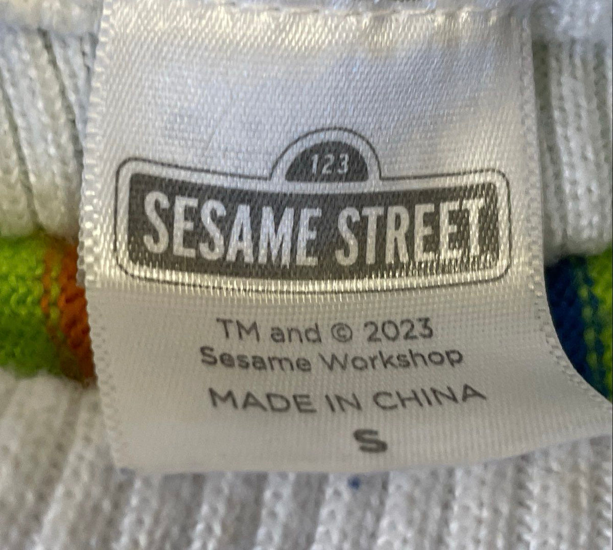 Sesame Street Unisex Bert Striped Cosplay Costume Sweater Size S