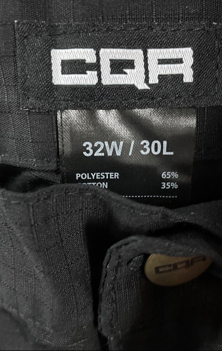 CQR Men's Black Tactical Cargo Pants Ripstop Lightweight Outdoor Work NWT 32x30