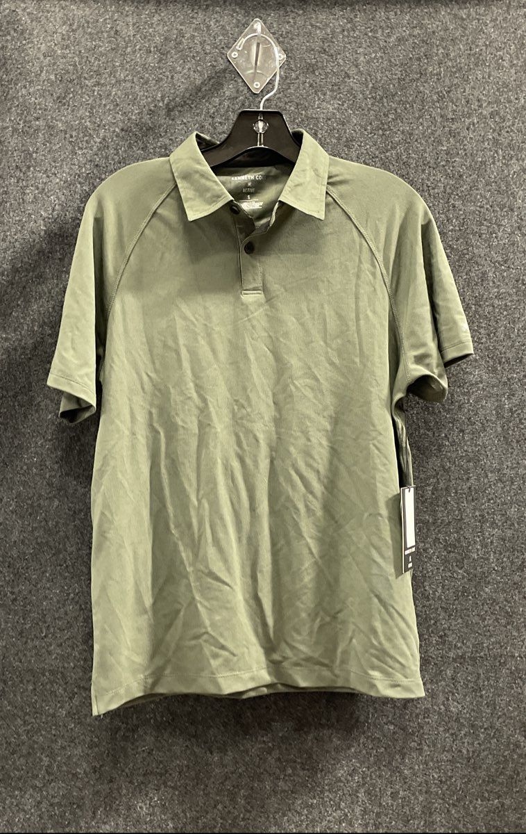 Kenneth Cole Men's Green Active Moisture Wicking Polo Shirt NWT Sz S