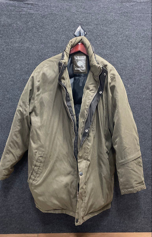 Boston Harbour Men's Olive Green Insulated Parka Winter Jacket Coat Size XXL