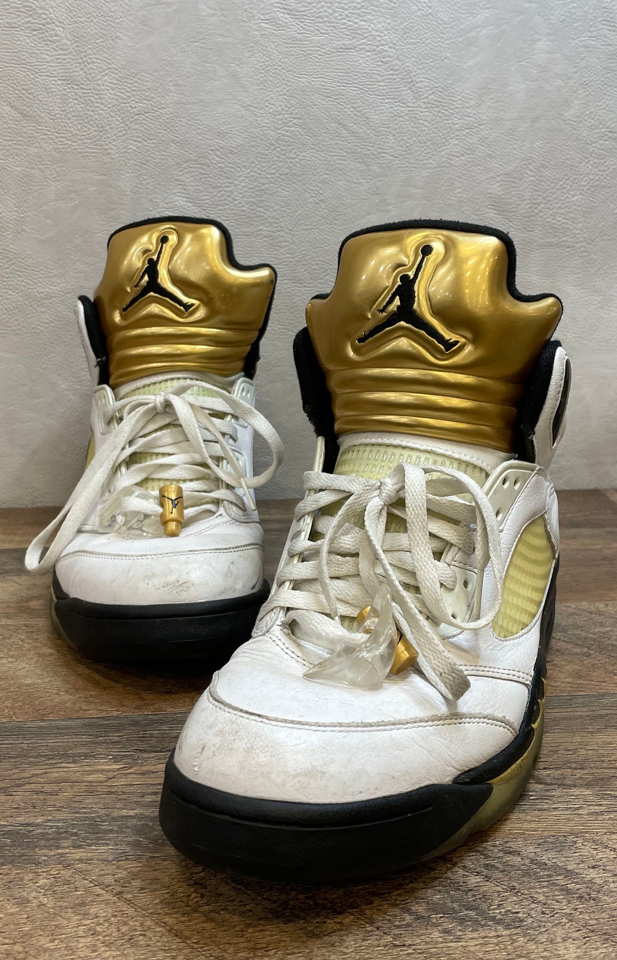 Air Jordan 5 Retro Olympic Gold Medal White Size 12