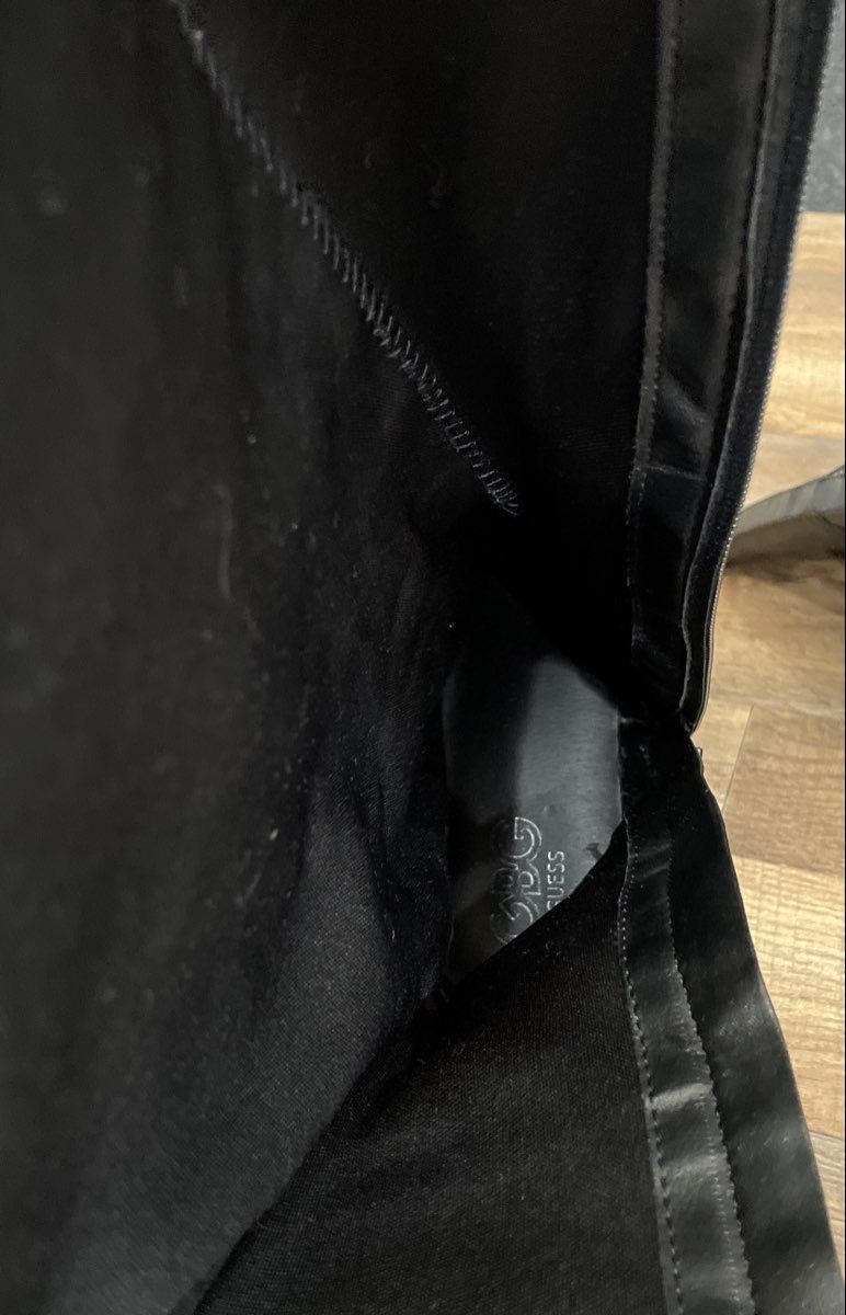 GBG Guess Black Faux Leather Tall Harness Zip Moto Boots Size 10