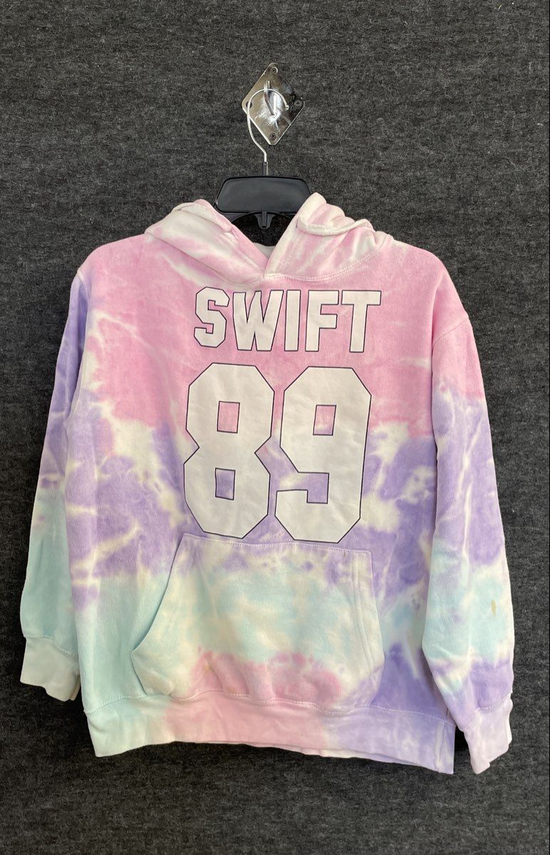 Taylor Swift 1989 Colortone Pastel Tie-Dye Hoodie Sweatshirt Swift 89 Sz S