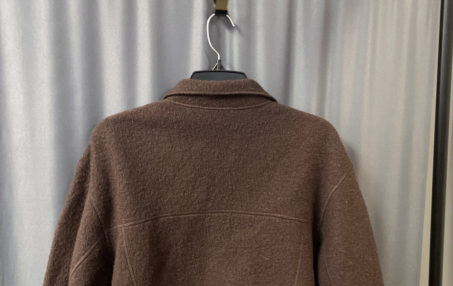 Vintage 90s Telluride Clothing Co Women's Brown Boiled Wool Shacket Jacket Sz M