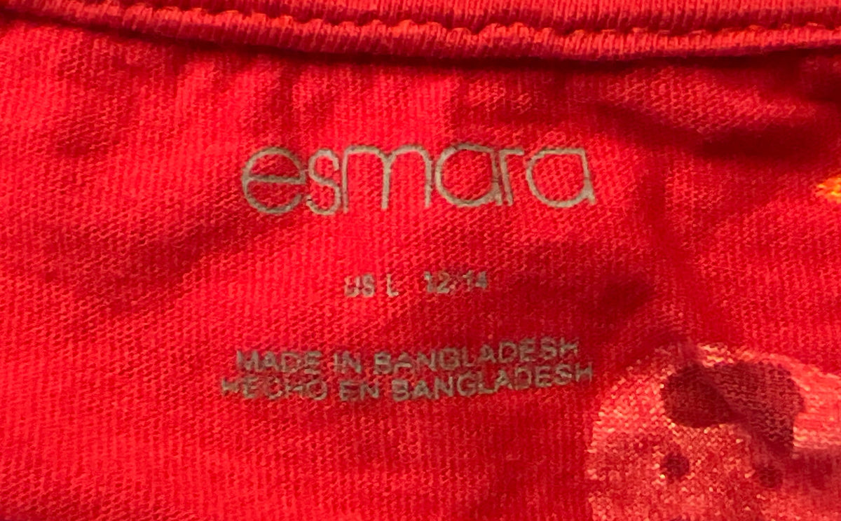 Esmara Women's Red Christmas Holiday Pajama Set Snowman Santa 2-Piece Sz M 8/10