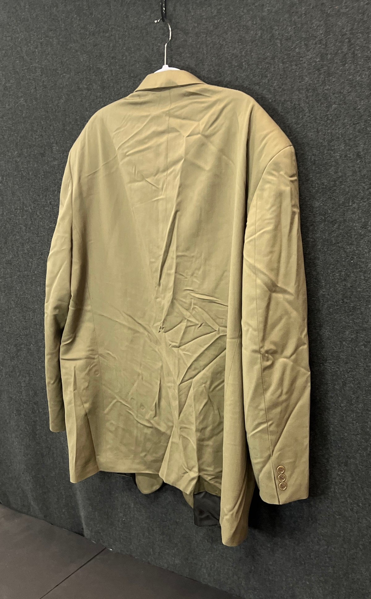 Vintage 90s Men's Sage Green Wool 4 Button Suit 2 Piece Pleated Trousers