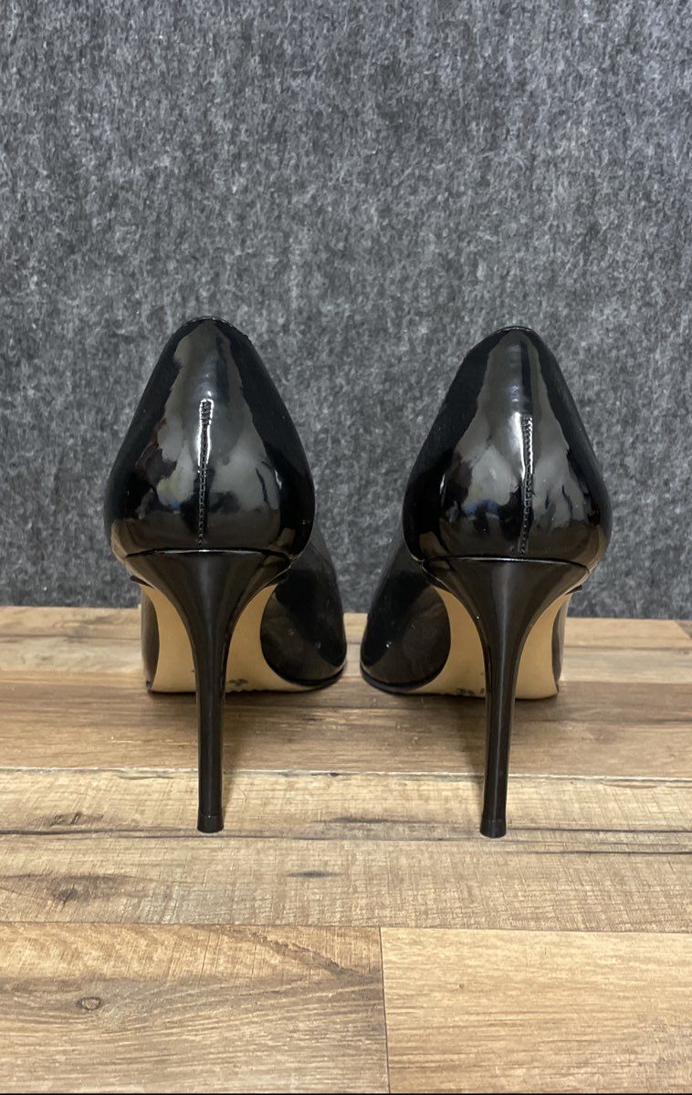 Vince Camuto Black Patent Clear PVC Pointed Toe Stiletto Pumps Size 10