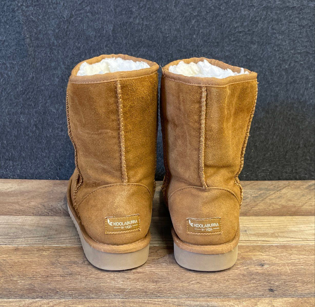 Koolaburra By UGG Koola Short Suede Boots Chestnut Tan Women's Size 7