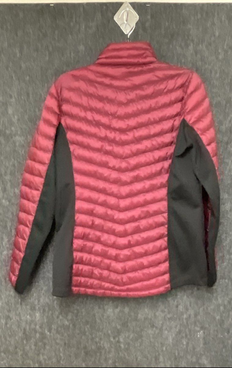 32 Degrees Heat Women's Burgundy Mixed Media Puffer Zip Jacket Sz M
