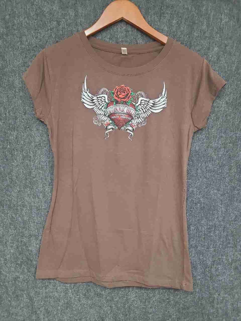Sturgis Motorcycle Rally 2023 Women's Brown 83rd Anniversary Graphic Tee XL