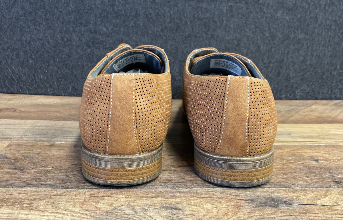 XRAY Footwear Men's Tan Perforated Derby Dress Shoes Size 11