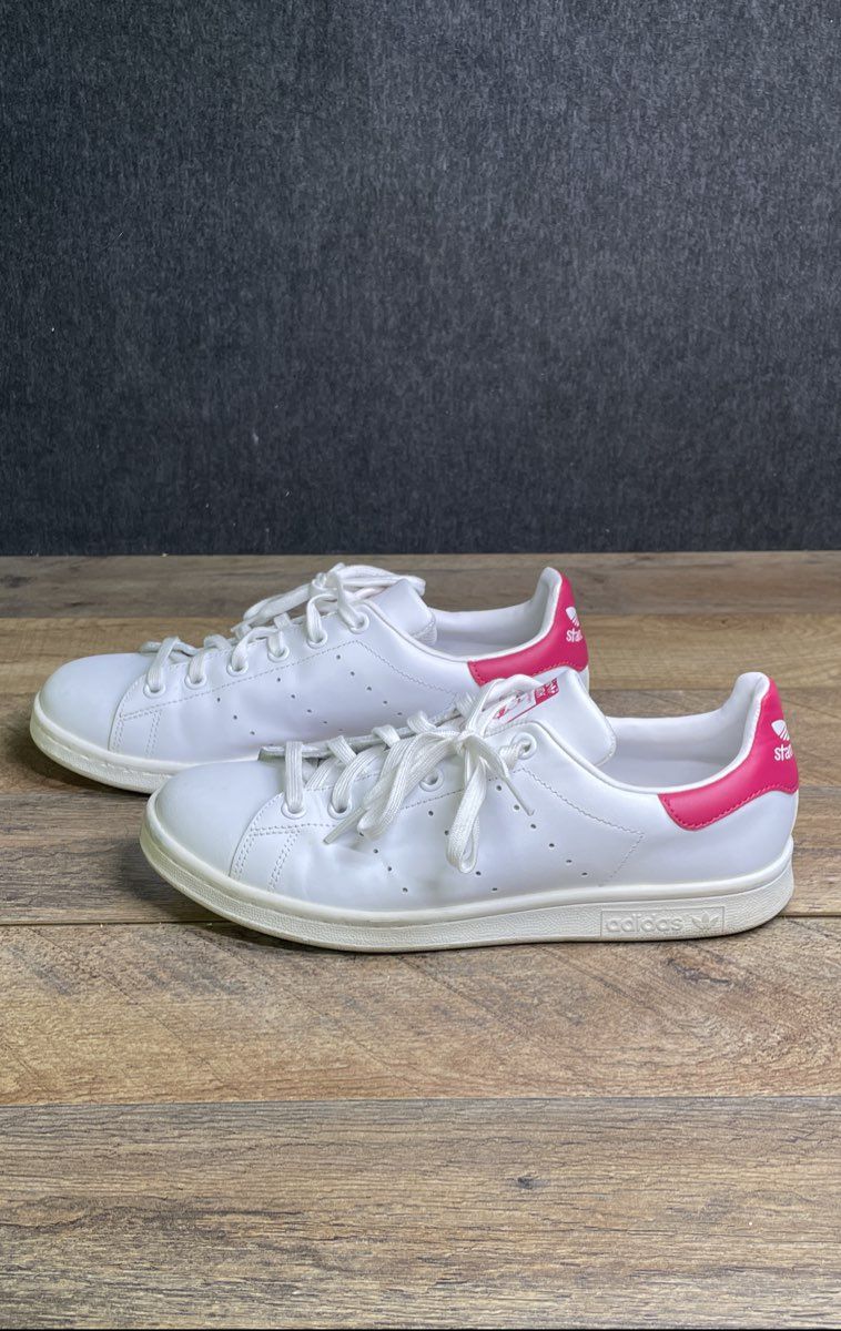 Adidas Stan Smith White Pink Leather Women's Sneakers Size 7