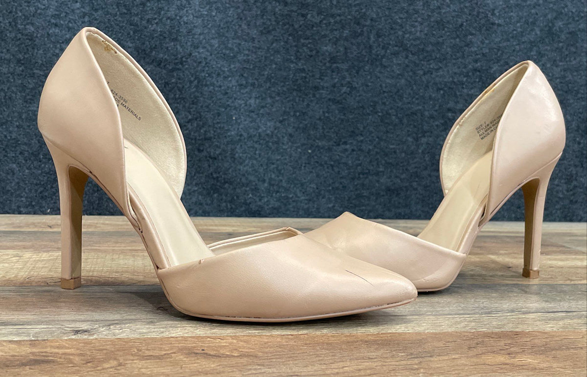 New York & Company Nude D'Orsay Pointed Toe Stiletto Heels Women's Size 7