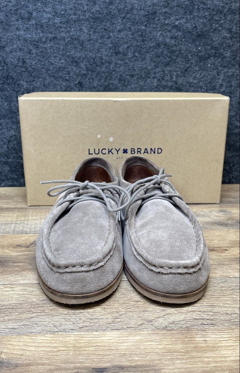 Lucky Brand Acaciah Brindle Oiled Suede Moccasin Flats Women's Size 10M