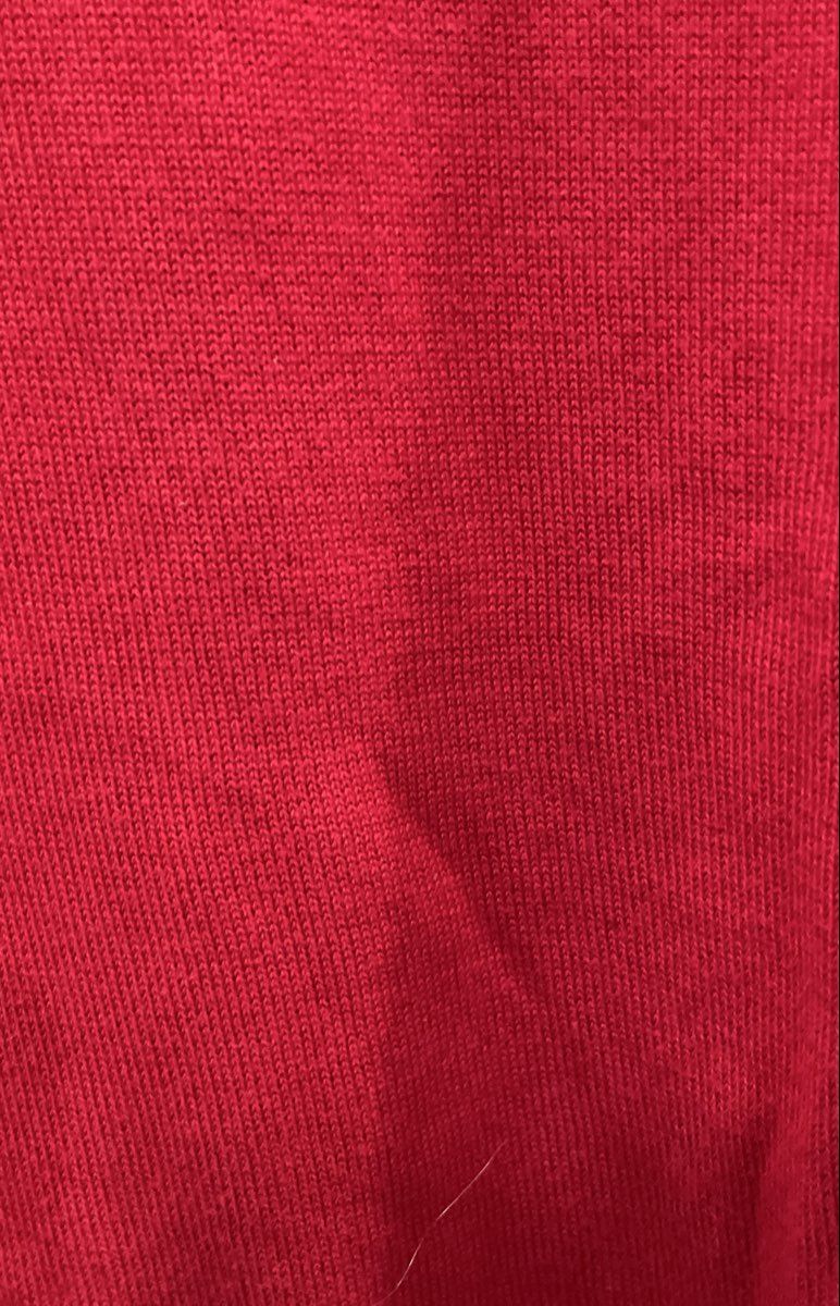 Calvin Klein Women's Red Studded Beaded Neckline Cotton Modal Sweater Sz S