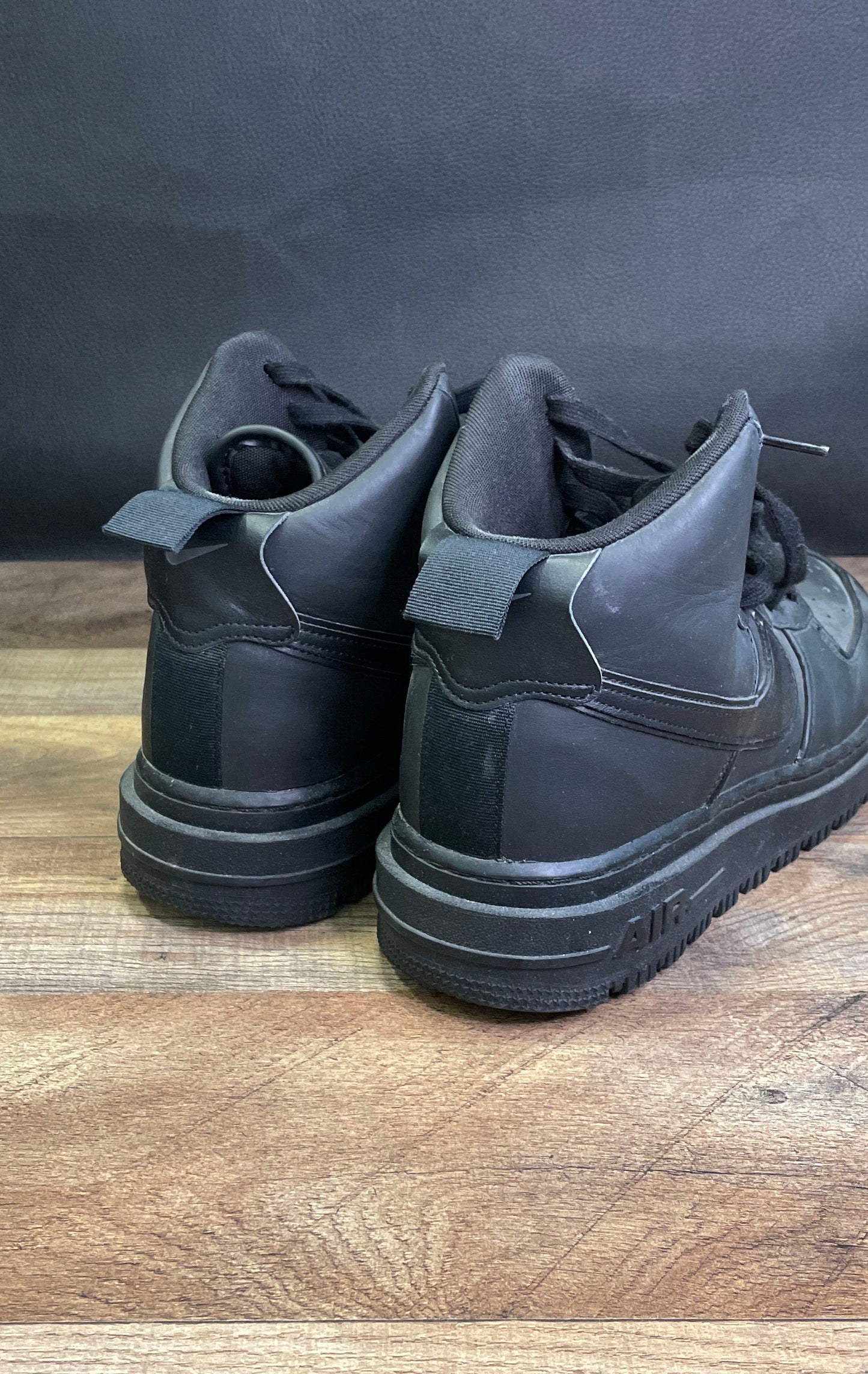 Nike Lunar Force 1 Duckboot High Triple Black Sneaker Boots Size 10
