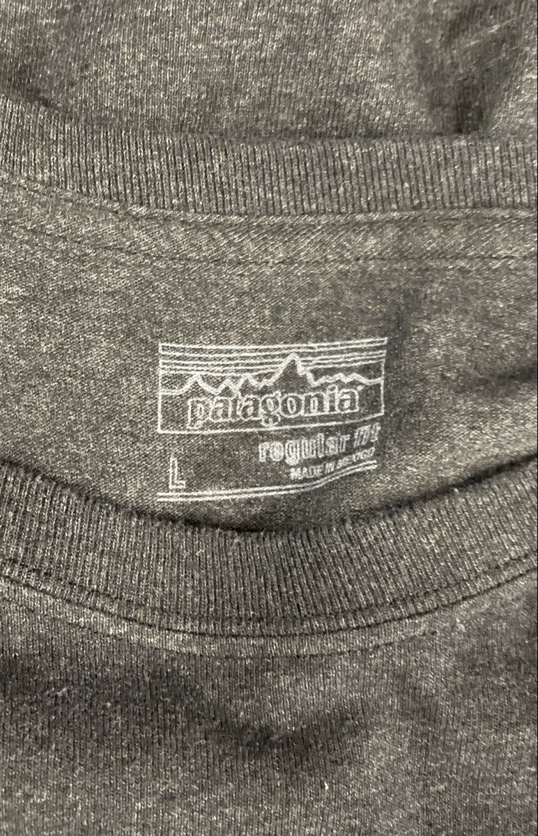 Patagonia Men's Live Simply Spork Graphic T-Shirt Charcoal Gray Sz L