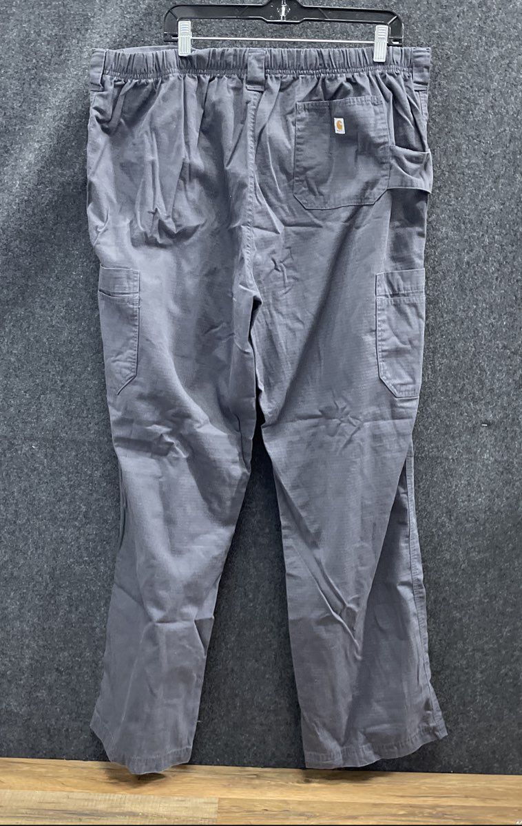 Carhartt Men's Gray Ripstop Cargo Work Pants Scrubs C54108T Size Tall 2XL