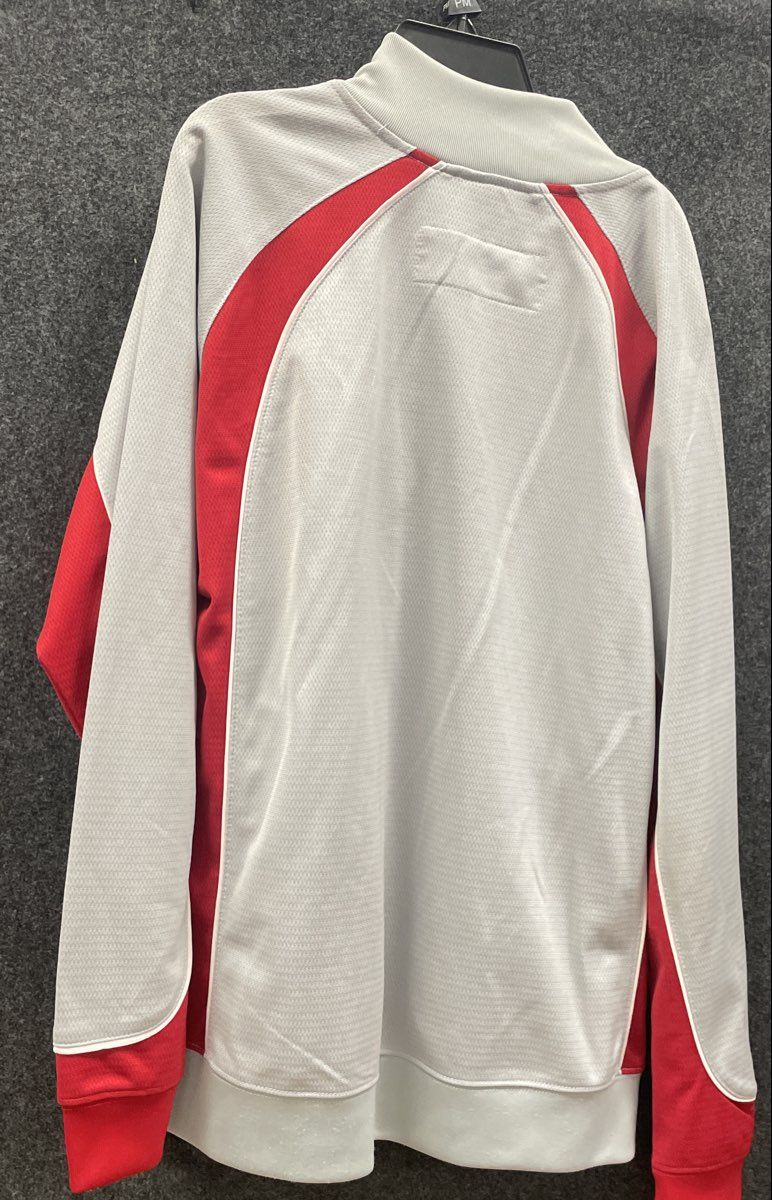 Starter Men's Full Zip Track Jacket Metallic Silver Red Basketball Sz M