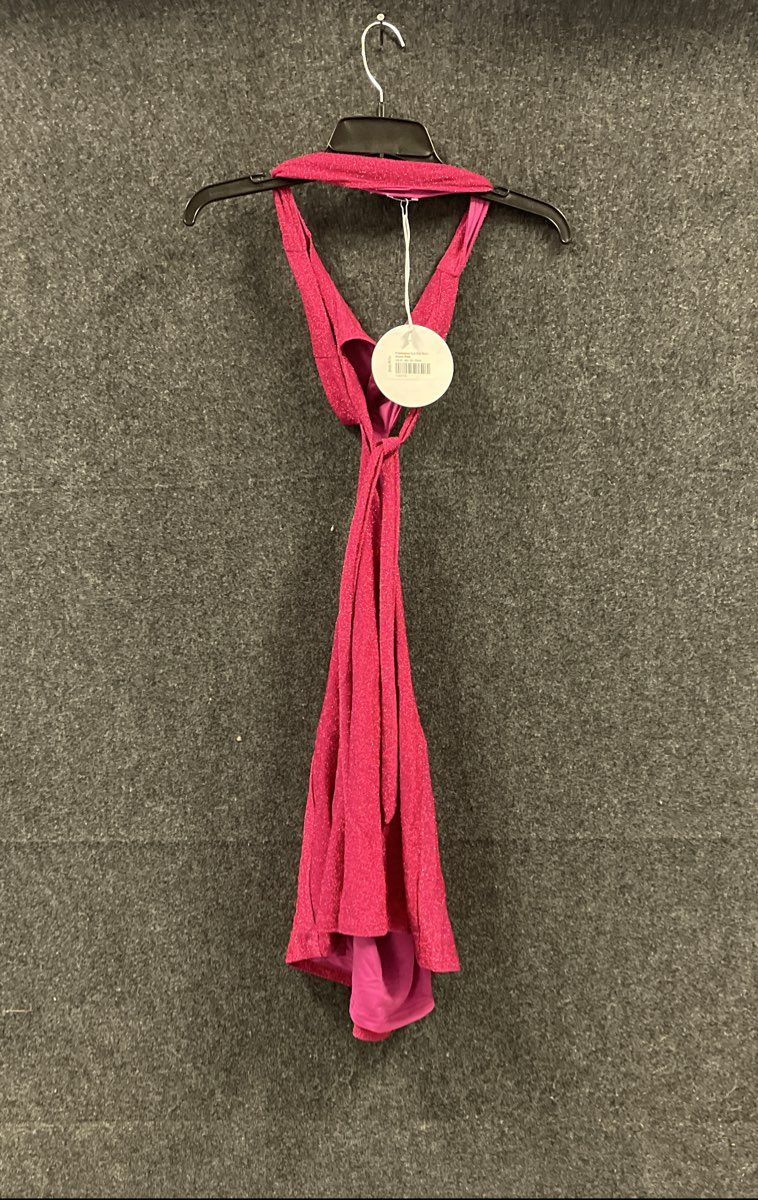 Princess Polly Women's Francesca Cut Out Mini Dress Pink Shimmer Lurex NWT Sz 6