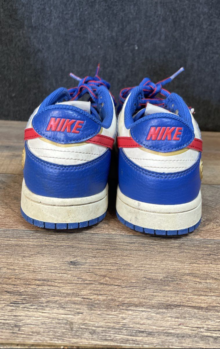 Nike Dunk Low SE GS Jackpot Hyper Royal White University Red Sneakers Size 3Y