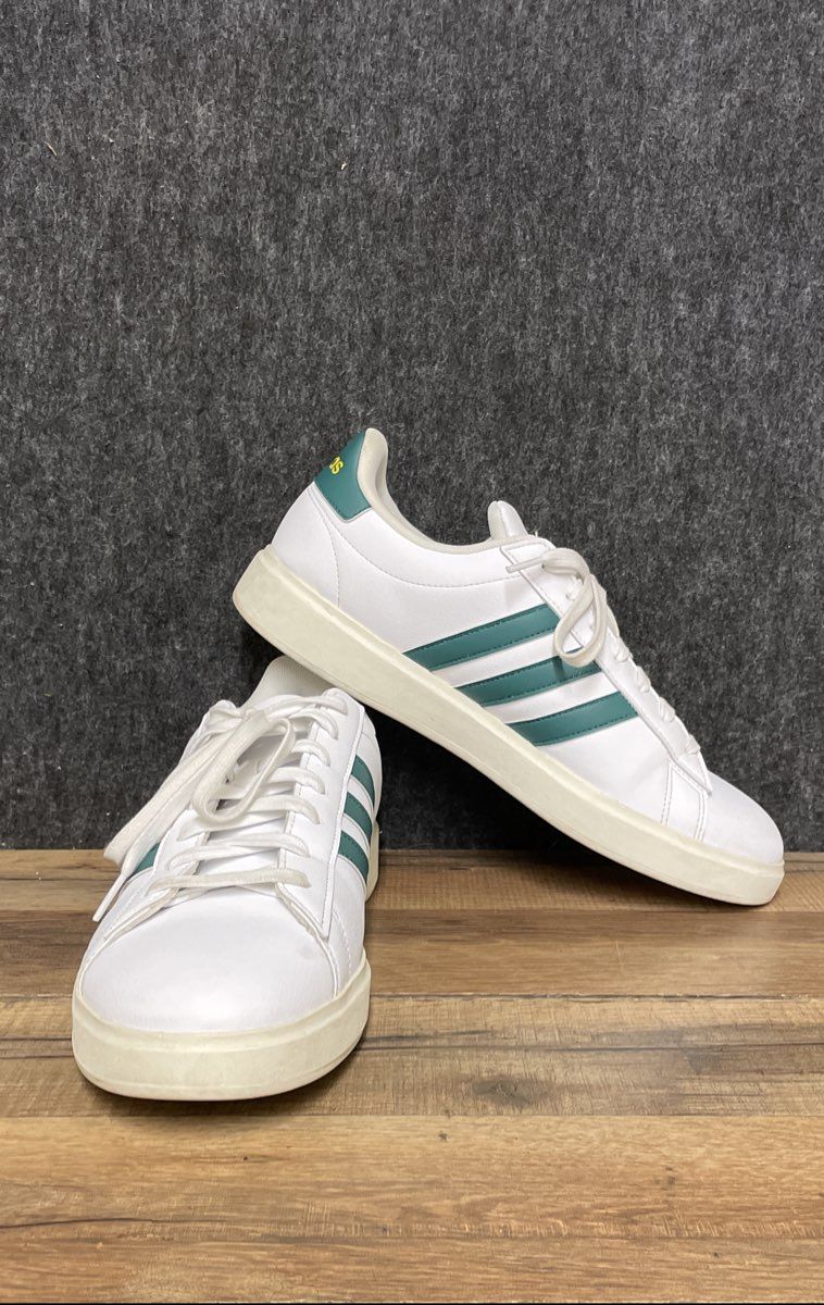 Adidas Grand Court 2.0 White Green Men's Sneakers Size 10.5