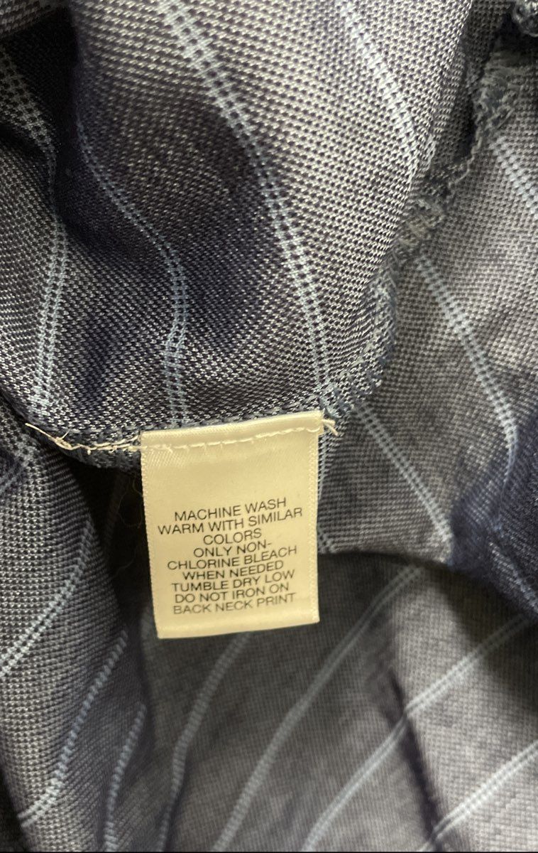 Roundtree & Yorke Men's Blue Striped Long Sleeve Travel Shirt NWT Sz 2XB