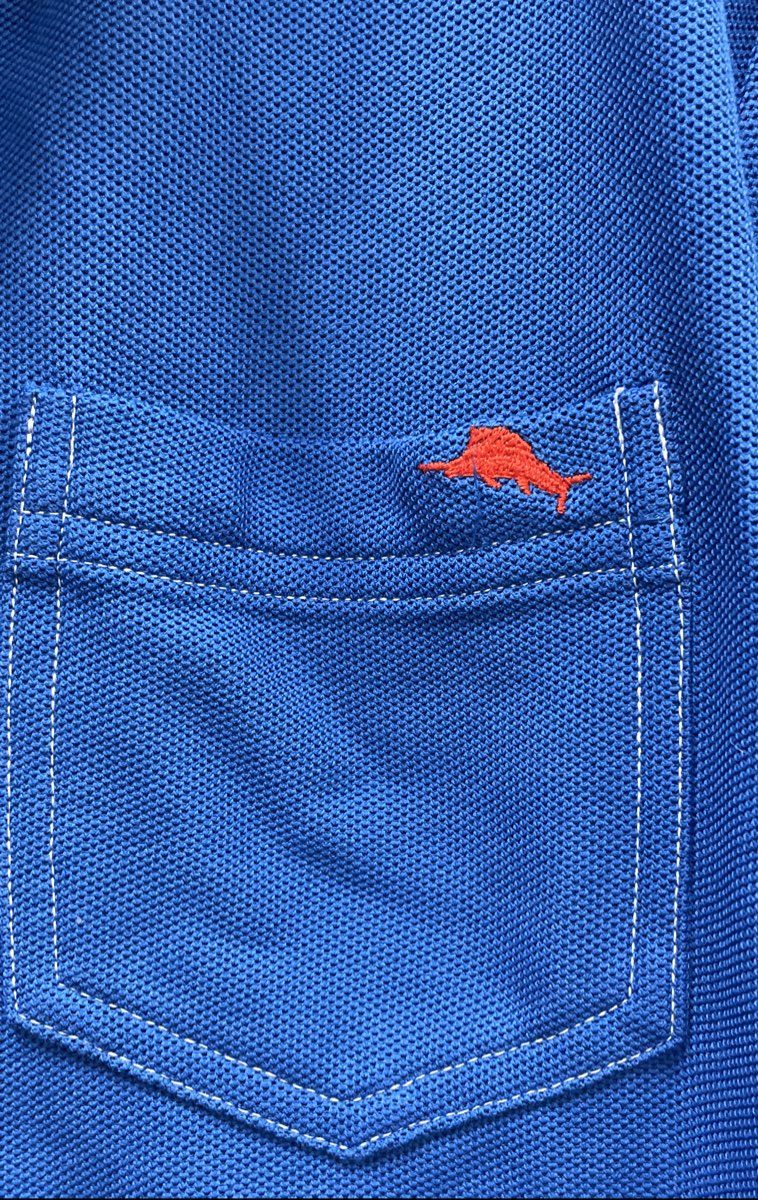 Tommy Bahama Men's Blue Supima Cotton Blend Short Sleeve Button Up Shirt Sz L