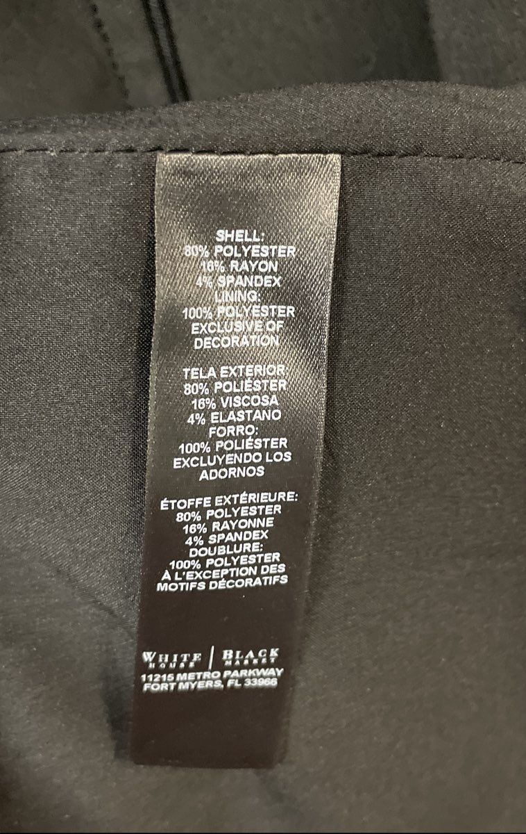 White House Black Market Women's Black Double Breasted Pleated Jacket Sz XL
