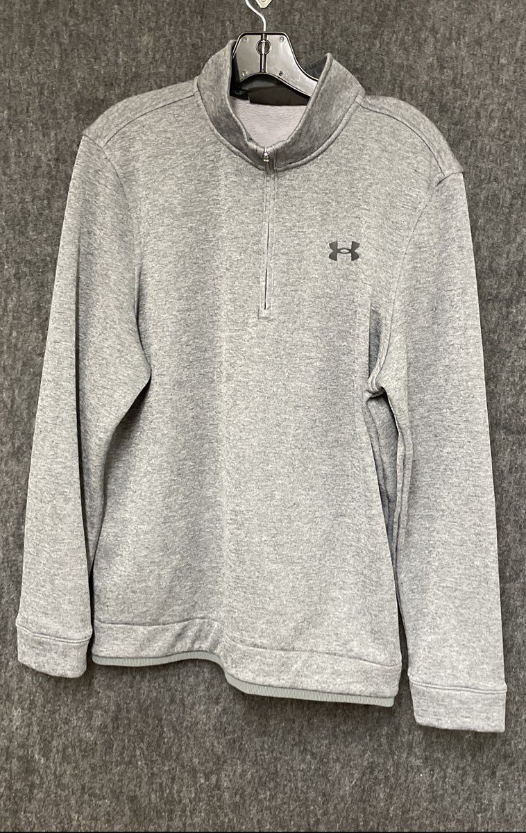 Under Armour Men's Storm ColdGear Fleece Quarter-Zip Pullover Gray Sz L