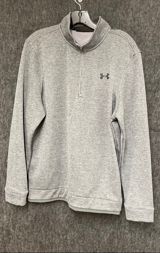 Under Armour Men's Storm ColdGear Fleece Quarter-Zip Pullover Gray Sz L